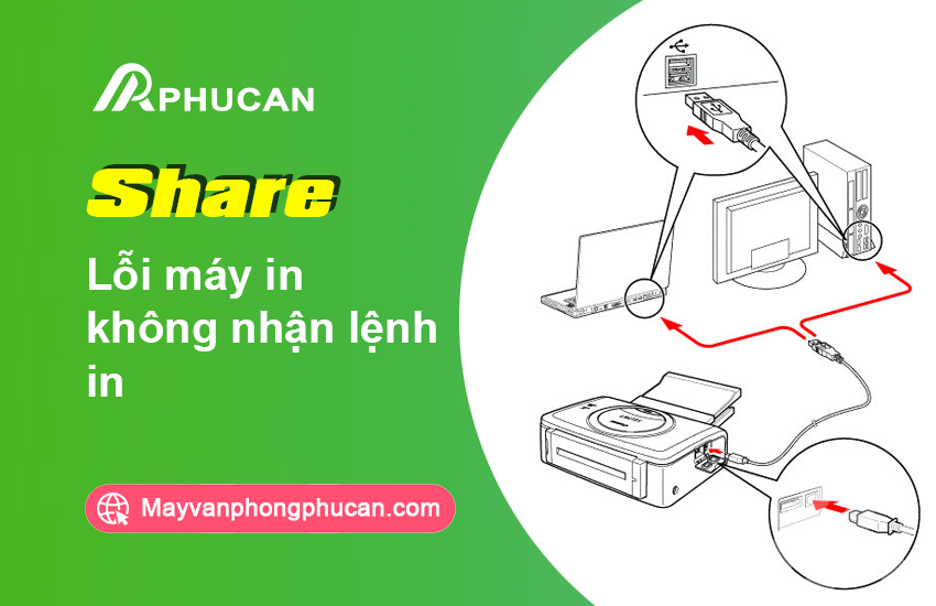 máy in không nhận lệnh in