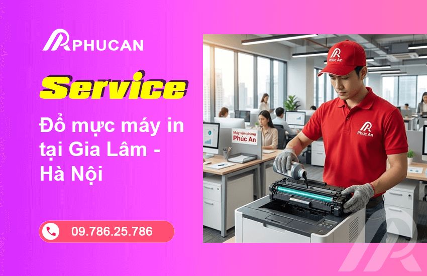 Đổ mực máy in tại Gia Lâm