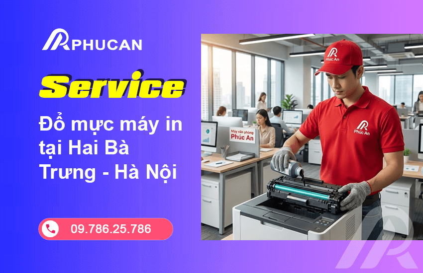 Đổ mực máy in tại Hai Bà Trưng