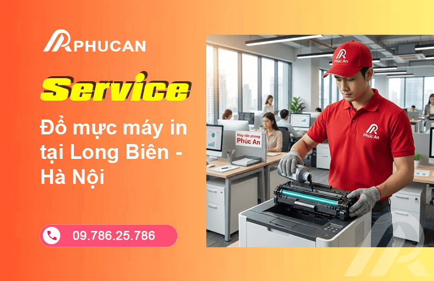 Đổ mực máy in tại Long Biên