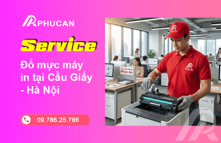 đổ mực máy in tại Cầu Giấy