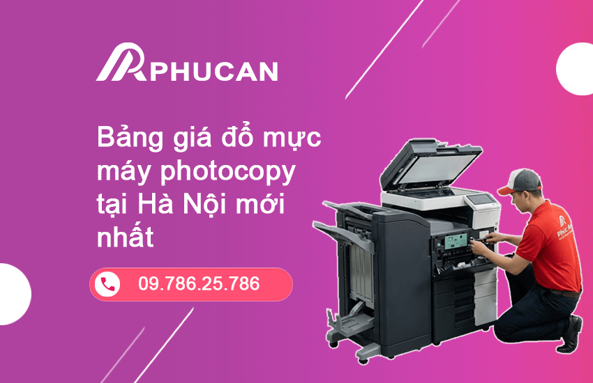 giá đổ mực máy photocopy tại Hà Nội