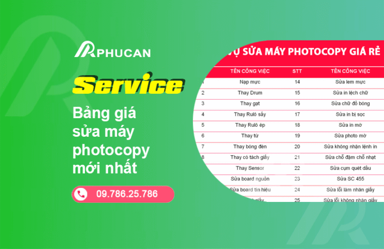 giá sửa máy photocopy