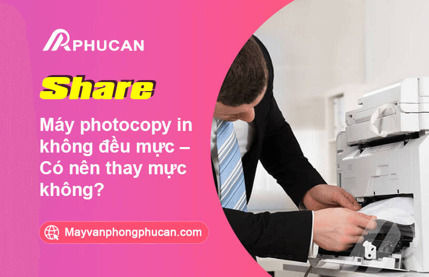 máy photocopy in không đều mực