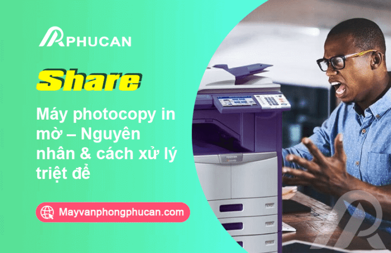 máy photocopy in mờ