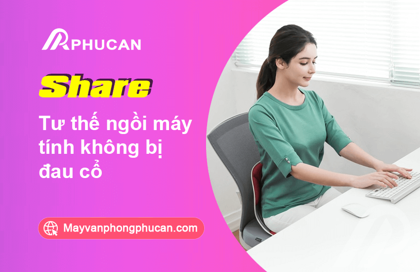 tư thế ngồi máy tính không bị đau cổ