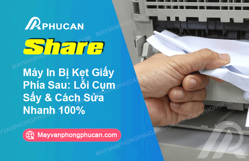 Máy in bị kẹt giấy phía sau