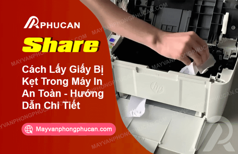 lấy giấy bị kẹt trong máy in