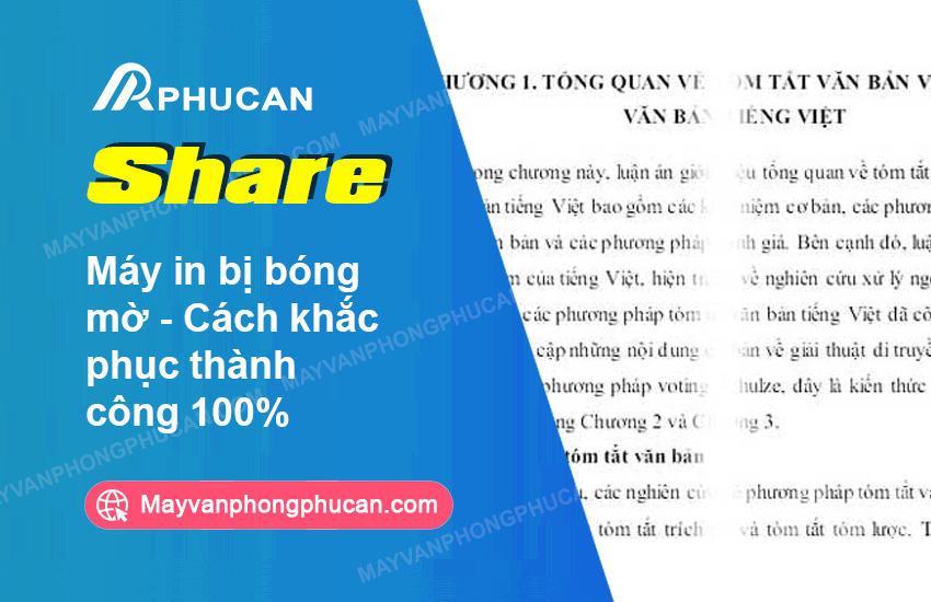 Máy in bị mờ một vệt