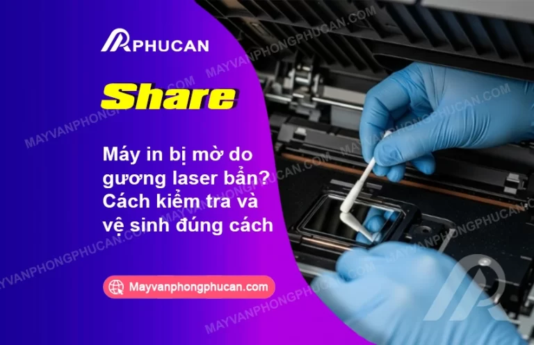 gương laser máy in bẩn