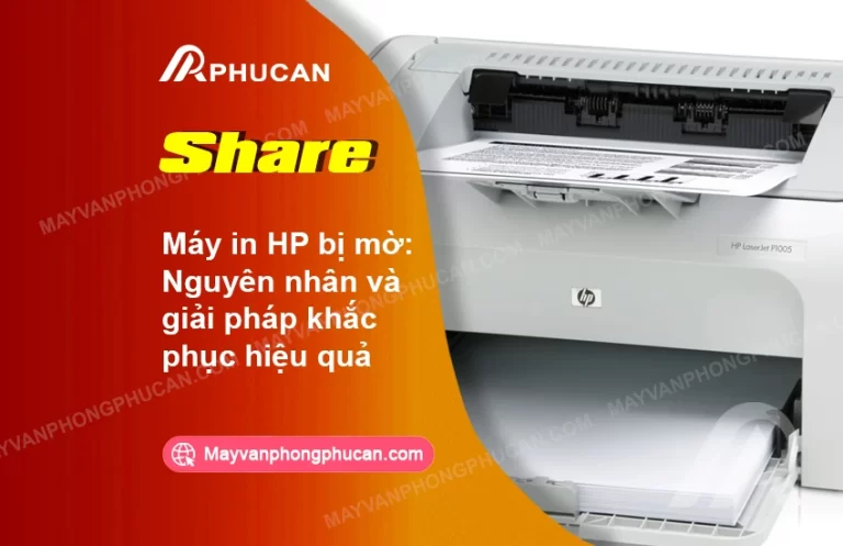 máy in HP bị mờ