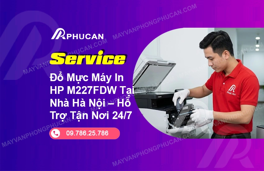 đổ mực máy in HP M227FDW