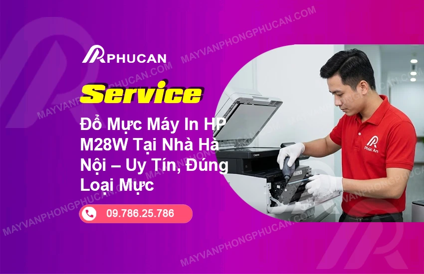 đổ mực máy in HP M28W