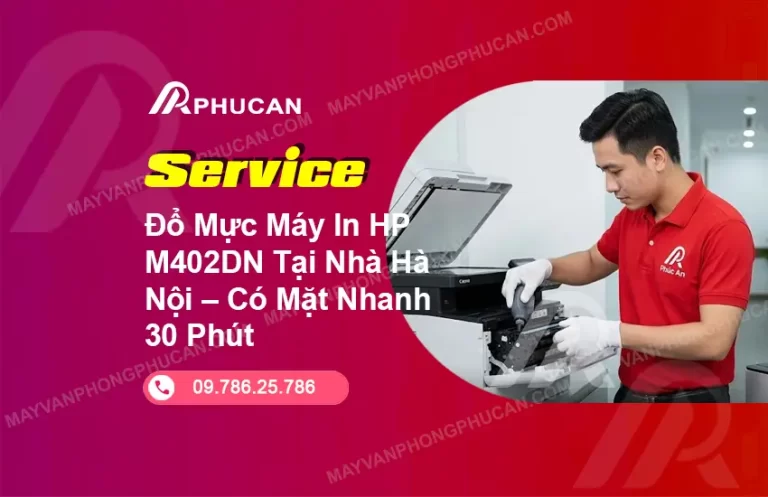 đổ mực máy in HP M402DN tai Ha Noi