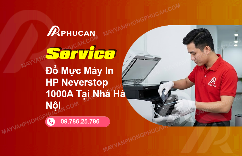 đổ mực máy in HP Neverstop 1000A