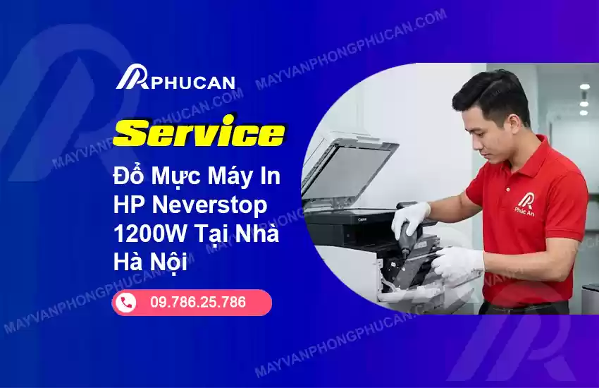 đổ mực máy in HP Neverstop 1200W