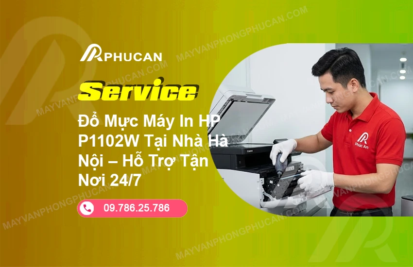 đổ mực máy in HP P1102W