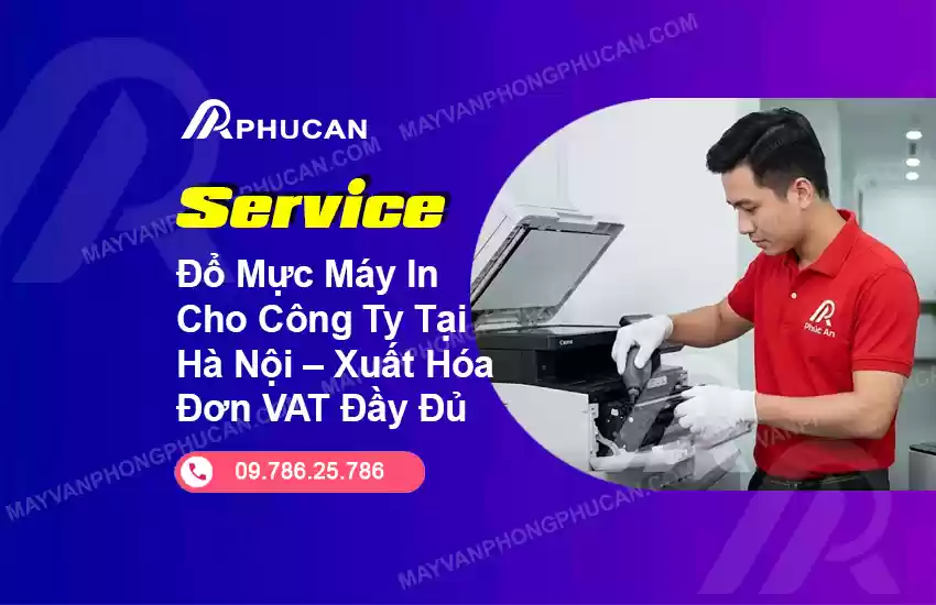 đổ mực máy in công ty