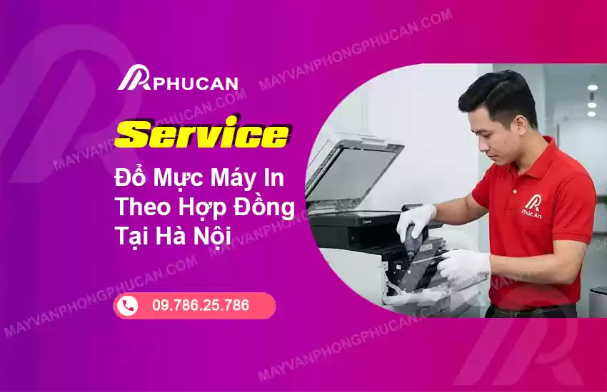 đổ mực máy in theo hợp đồng