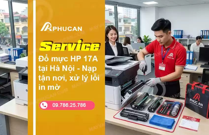 đổ mực HP 17A