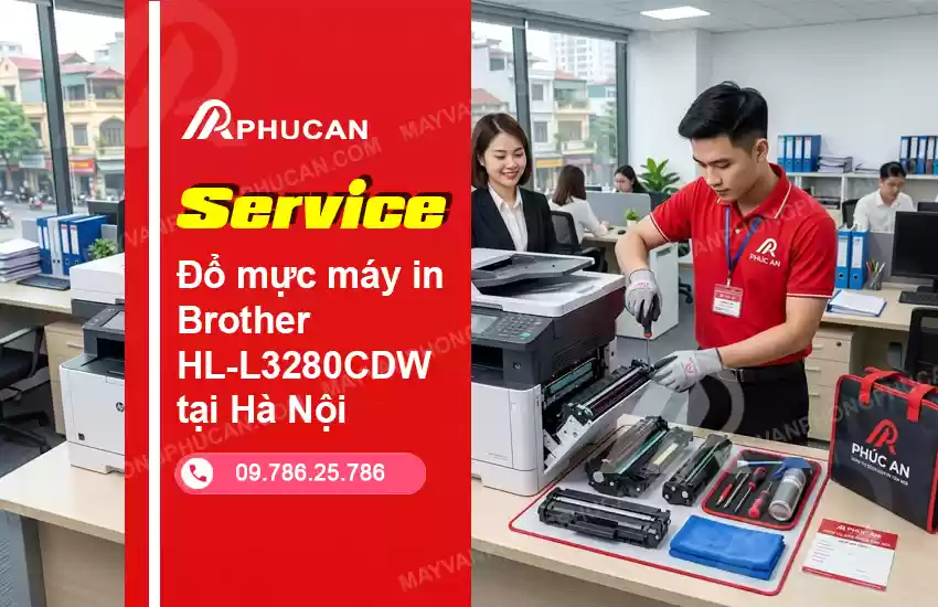 đổ mực máy in Brother HL-L3280CDW