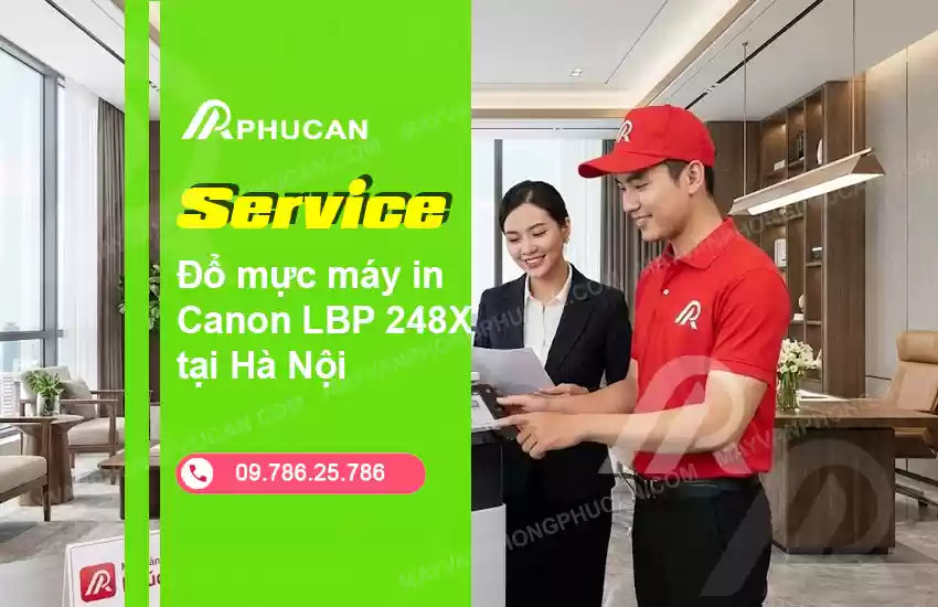 đổ mực máy in Canon LBP 248X
