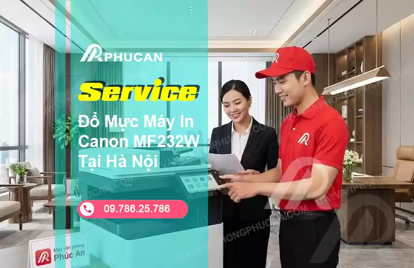 đổ mực máy in Canon MF232W