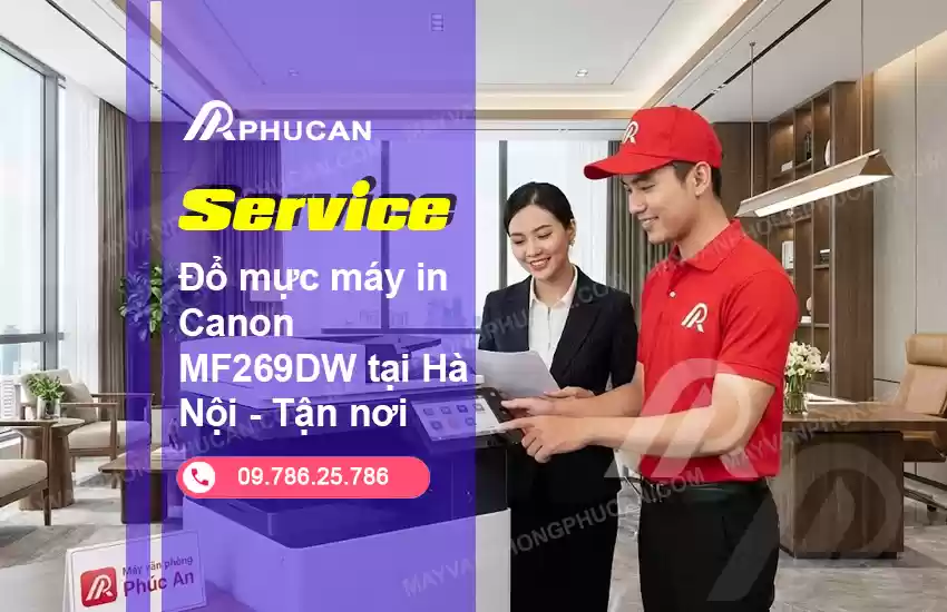 đổ mực máy in Canon MF269DW