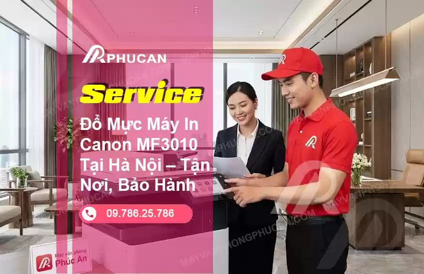 đổ mực máy in Canon MF3010