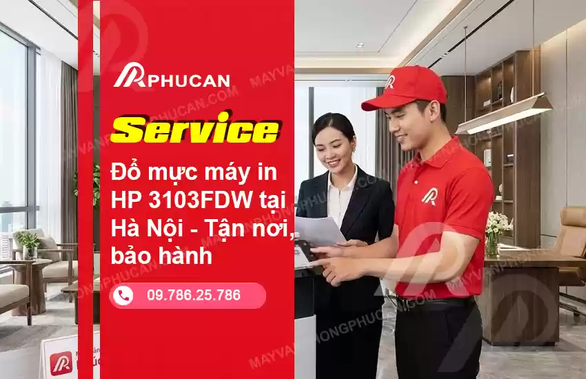 đổ mực máy in HP 3103FDW