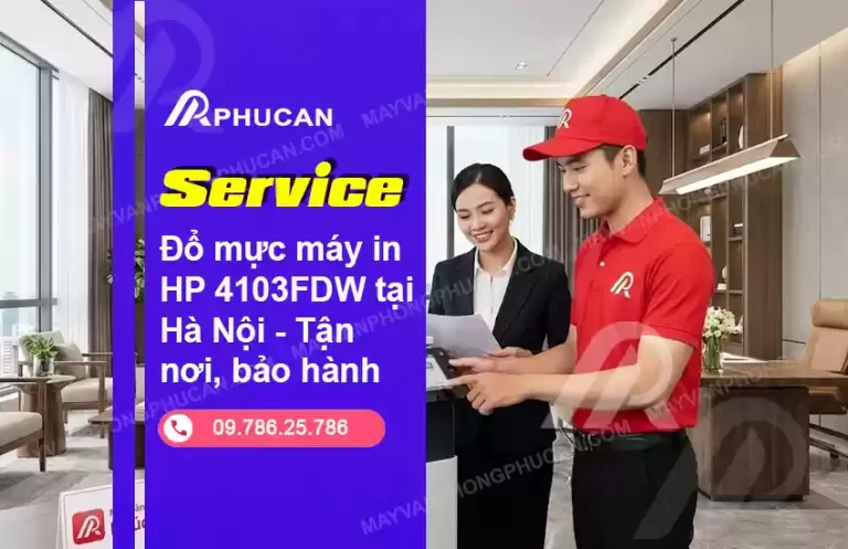 đổ mực máy in HP 4103FDW