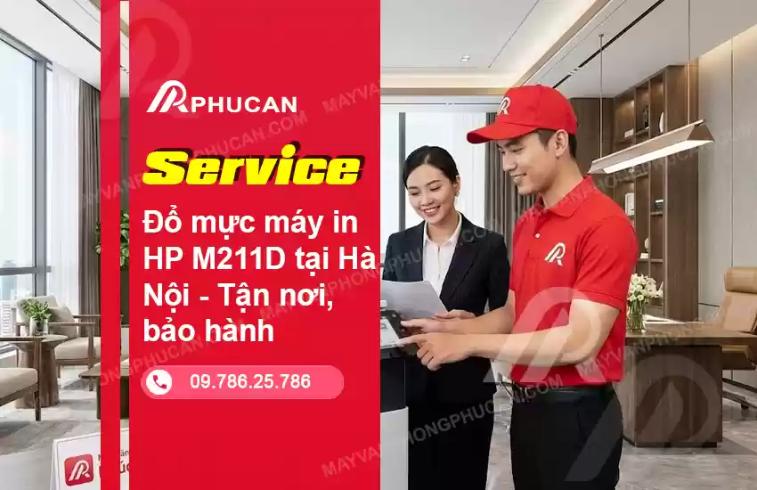 đổ mực máy in HP M211D