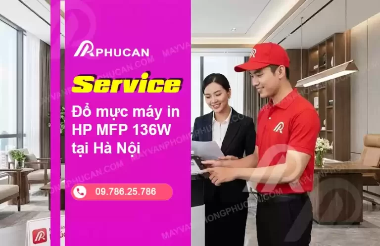 đổ mực máy in HP MFP 136W
