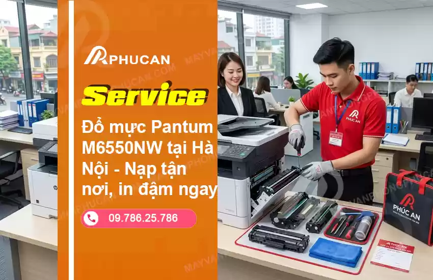 đổ mực máy in Pantum M6550NW