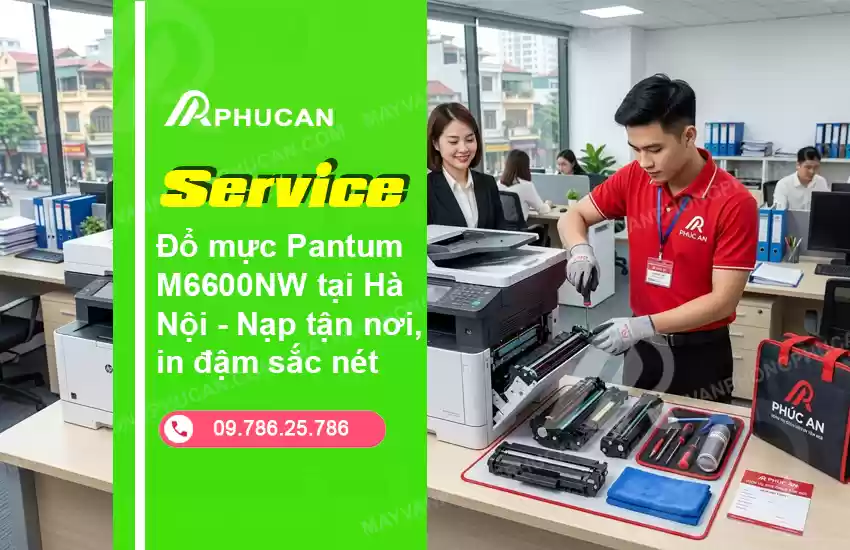 đổ mực máy in Pantum M6600NW
