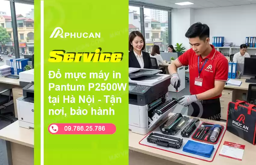 đổ mực máy in Pantum P2500W