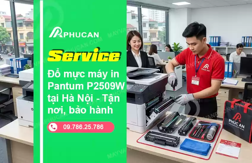 đổ mực máy in Pantum P2509W