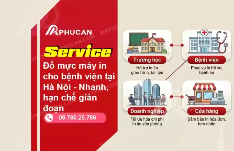 đổ mực máy in cho bệnh viện