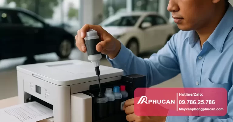 đổ mực máy in cho showroom ô tô