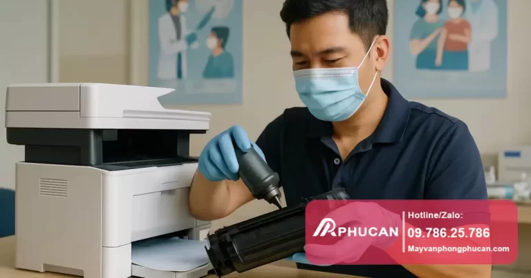 đổ mực máy in cho trung tâm tiêm chủng