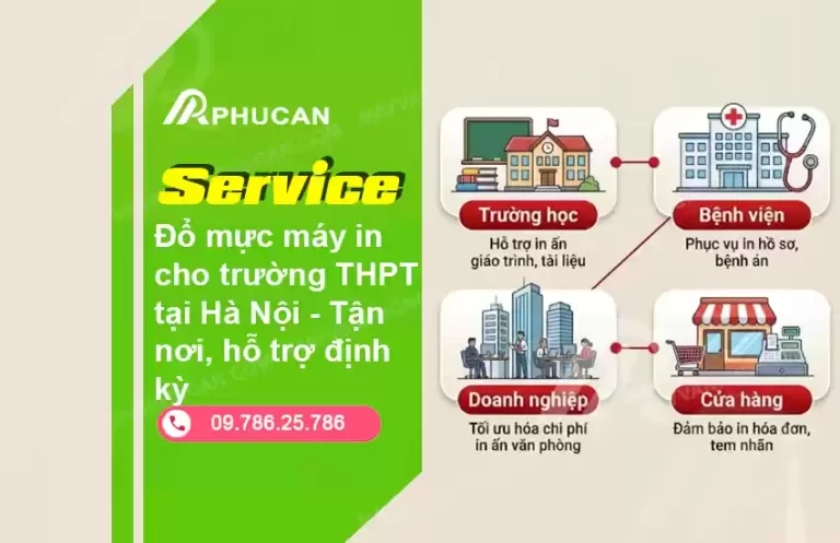 đổ mực máy in cho trường THPT