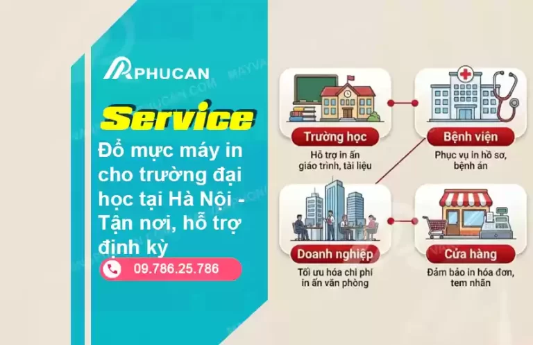 đổ mực máy in cho trường đại học