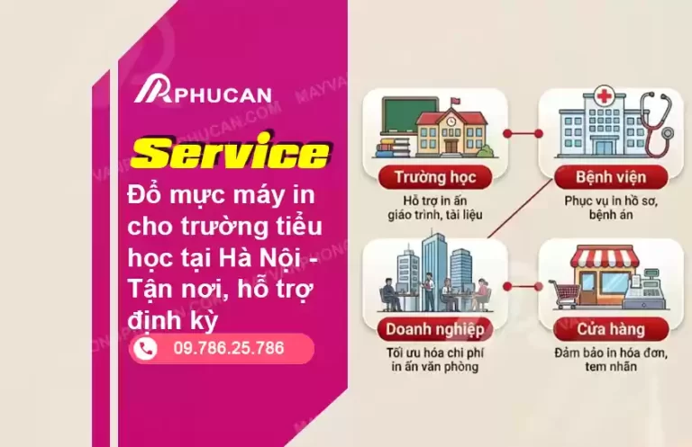đổ mực máy in cho trường tiểu học