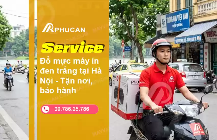 đổ mực máy in đen trắng